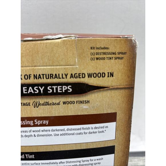 KRYLON VINTAGE FINISH Weathered Wood PAINT KIT, Distressing And Tint Spray {VV} - Picture 7 of 11